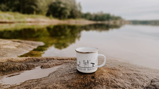 coffee against lake