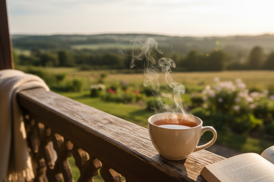cup of steaming hot tea