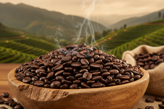 bowl of fresh coffee beans