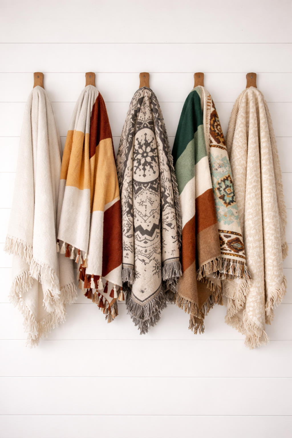 display of blankets