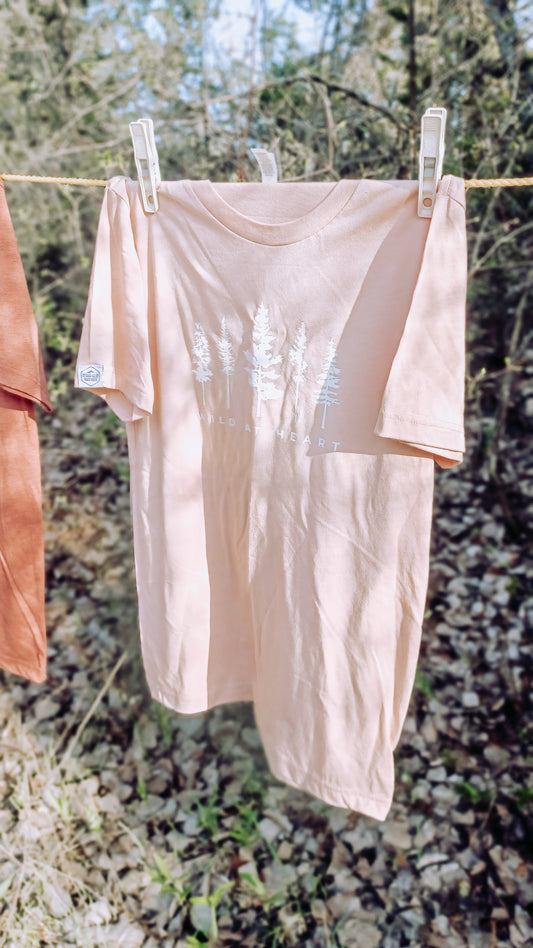 The Wild at Heart Tee- Peach - Ottawa Valley Roast House