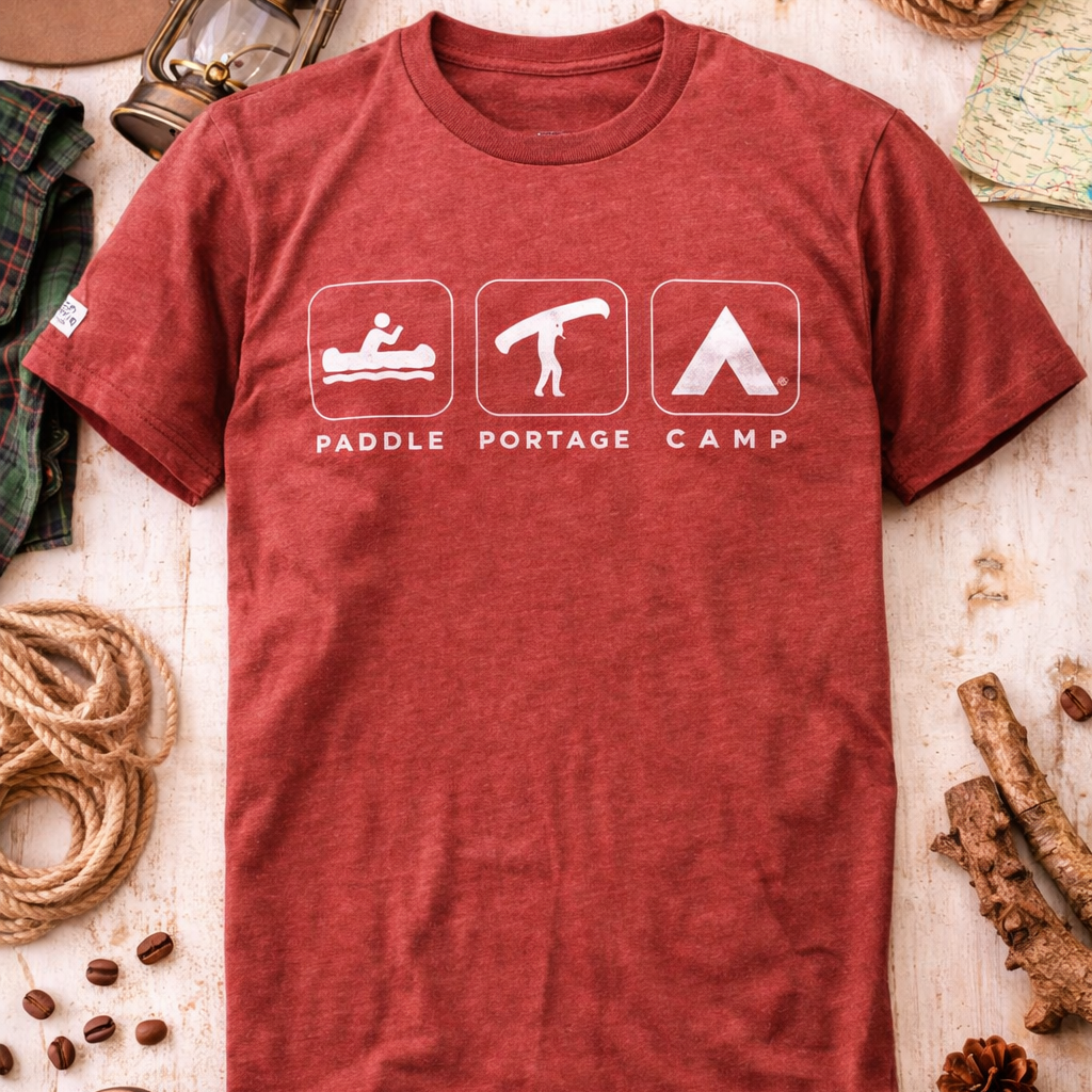 The Paddle, Portage, Camp Tee – Clay